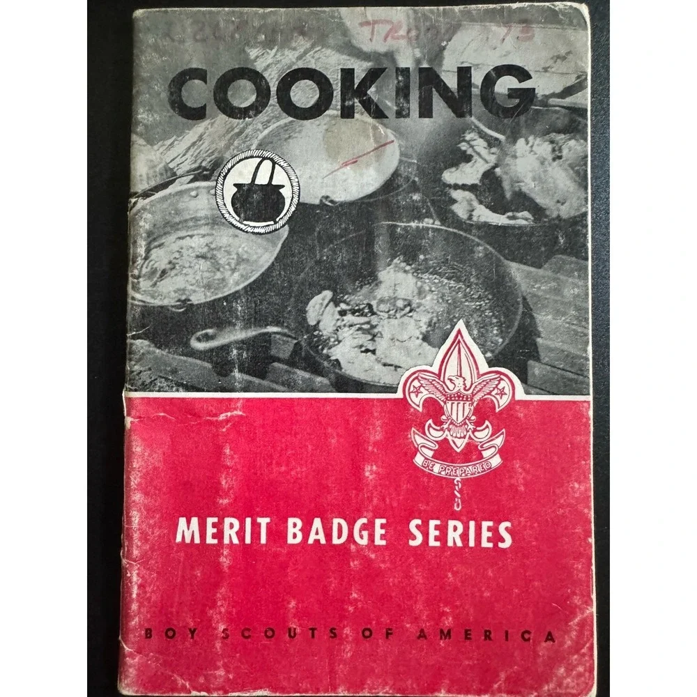 2  Vintage Boy Scouts Of America Merit Badge‎ Series Books - Cooking & First Aid